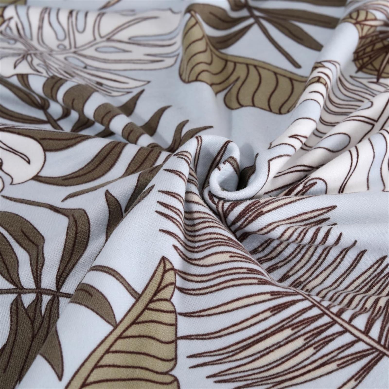 HZDHCLH Chair Covers Set of 4/6 Stretch Modern Chair Slipcovers for Dining Room Kitchen Wedding Party Washable Chair Protector(6pcs,Brown foliage plants) - Image 4