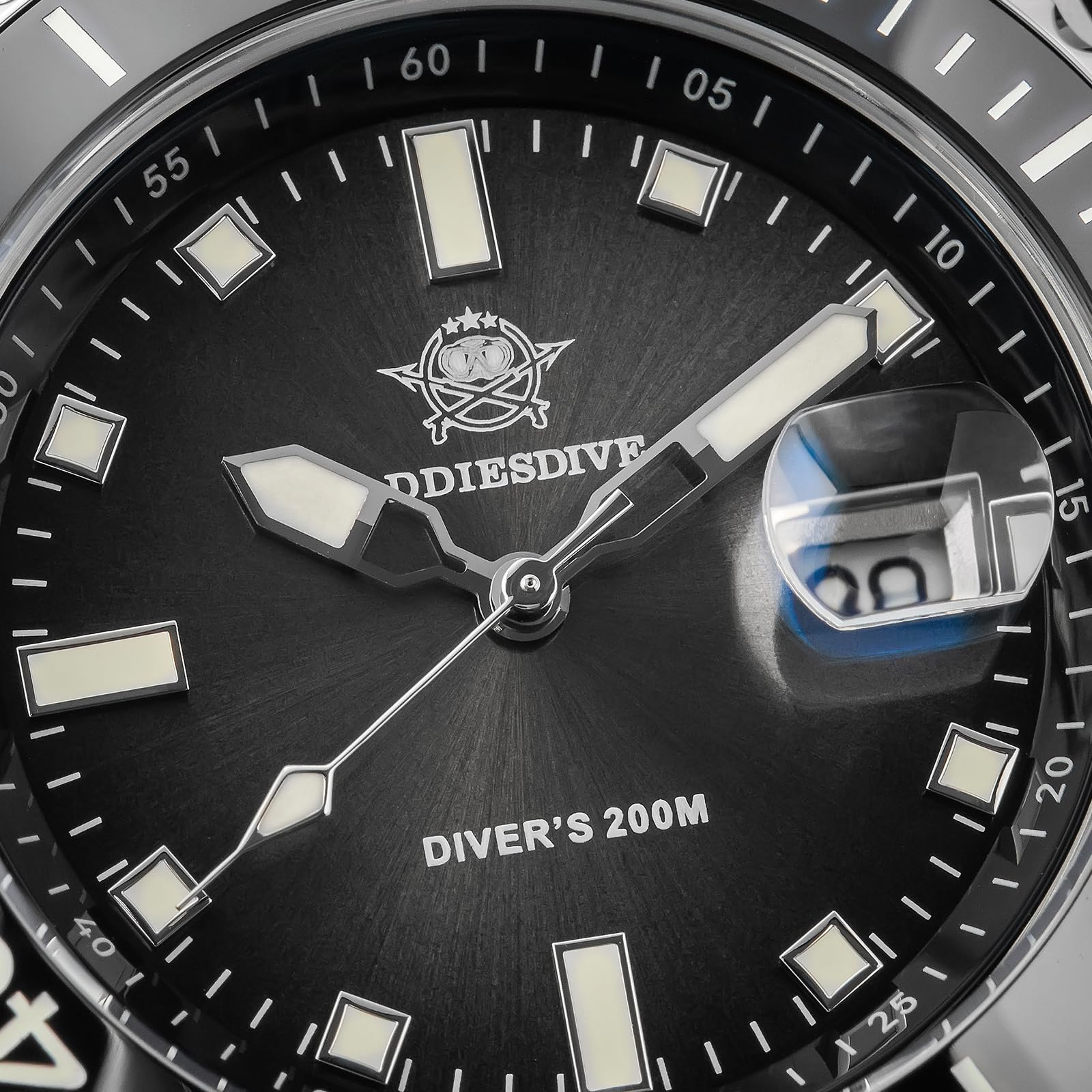 ADDIESDIVE Quarzo Orologio Uomo Diver's 200M Subacquei Luminescente Acciaio Inossidabile
