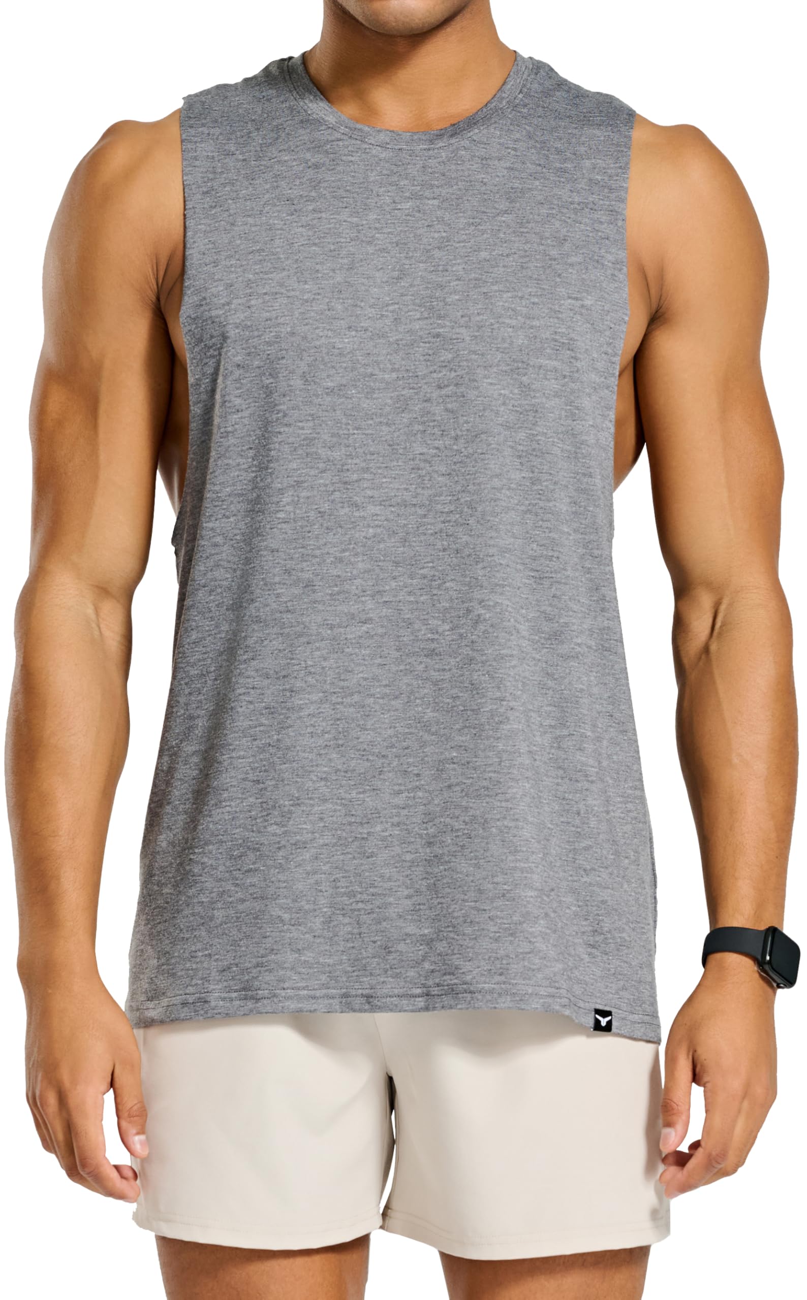 Project Titan Men's Belief Drop Arm Tank Top Sleeveless Muscle T Shirts Gym Workout Stringers