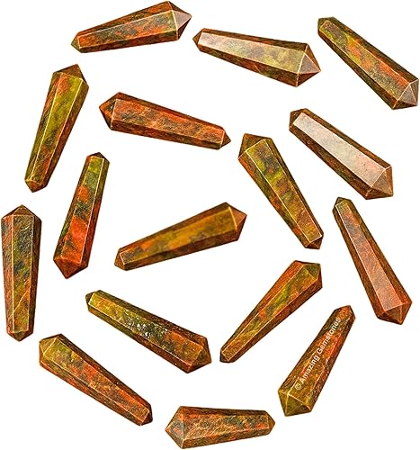 Vista 186 de Amazing Gemstone Puntos de cristal de amatista, cristales curativos y piedras a granel, paquete de 3 puntas curativas de doble terminación