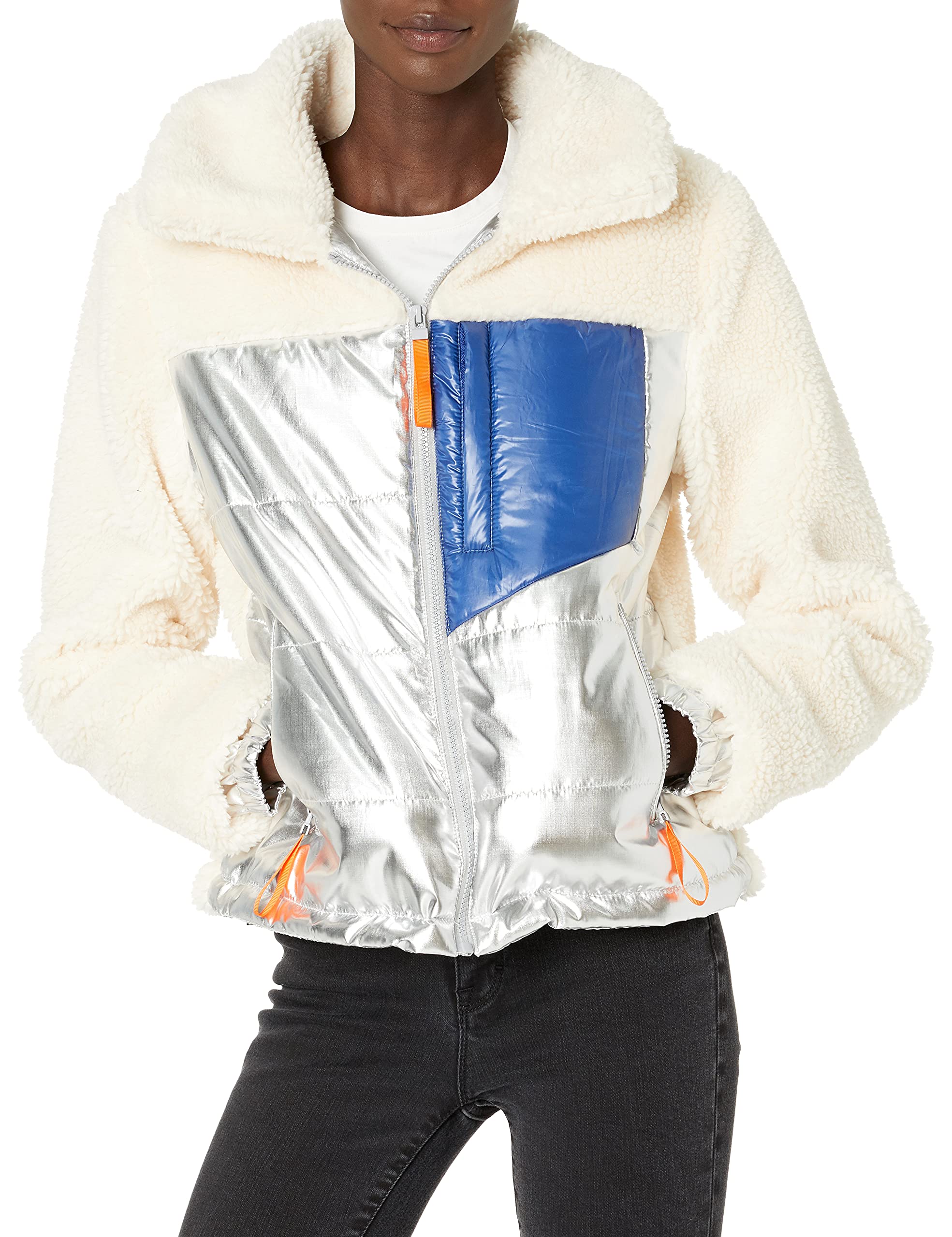 Andrew MarcWomen's Faux Sherpa Novelty Jacket Faux Sherpa Novelty Jacket