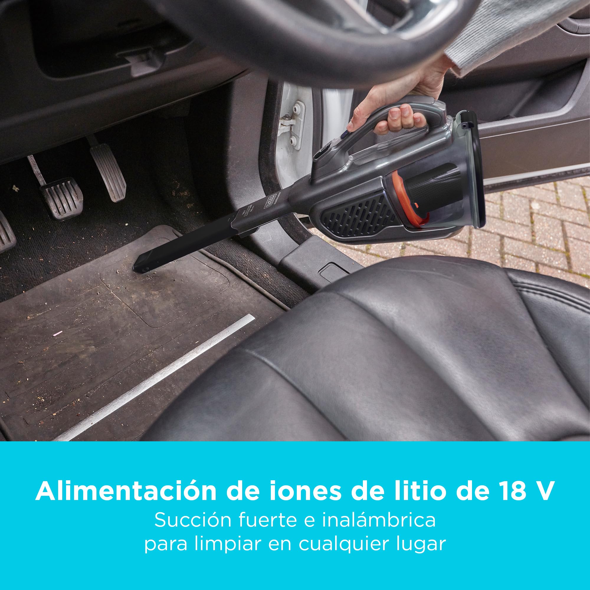 Black+Decker Aspirador de Polvo sin Cable de 18 V con batería de 36 WH y estación de Carga, BHHV520BT-QW
