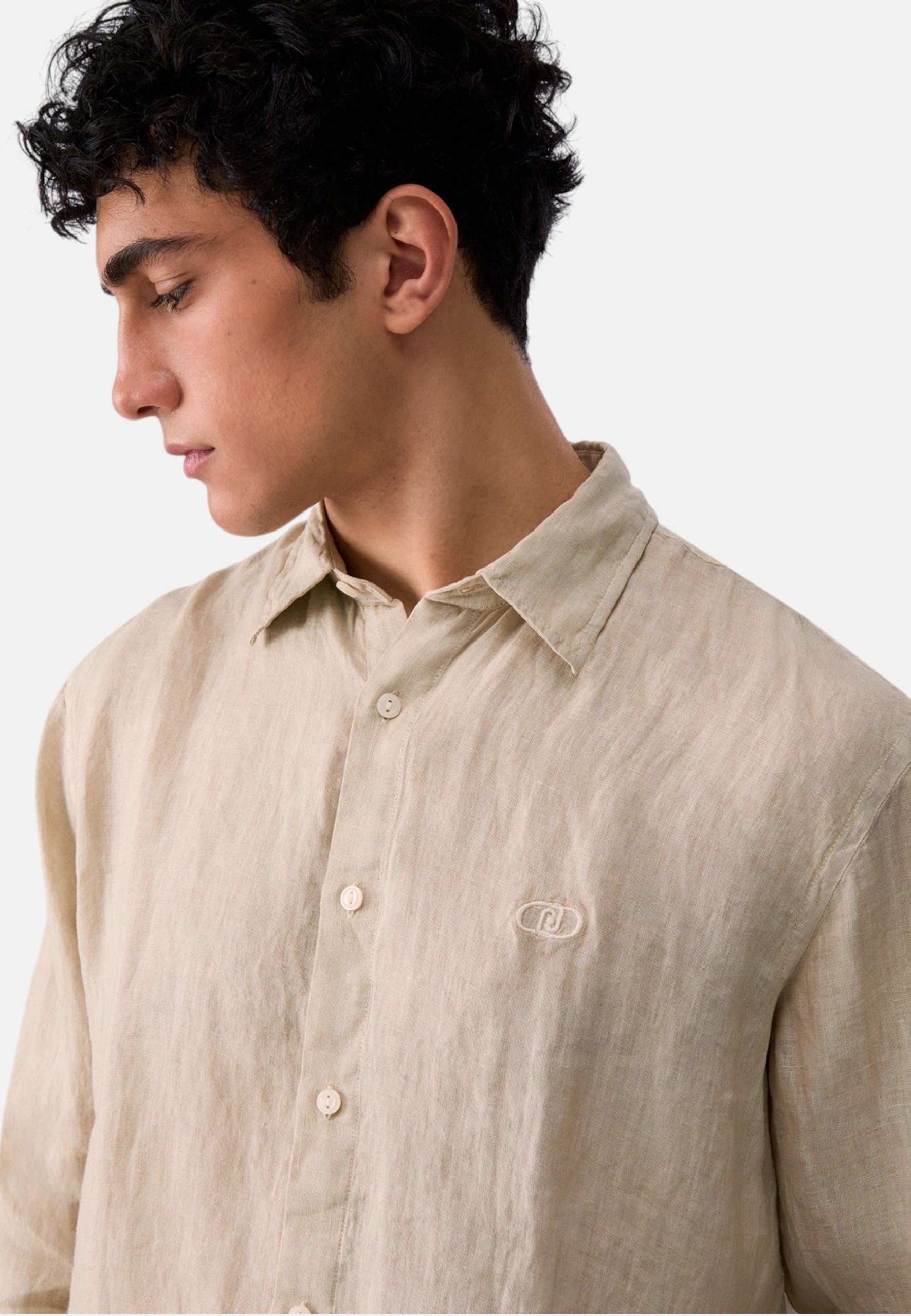Liu Jo Hombre Camisa Manga Larga Lino QA6204T4359