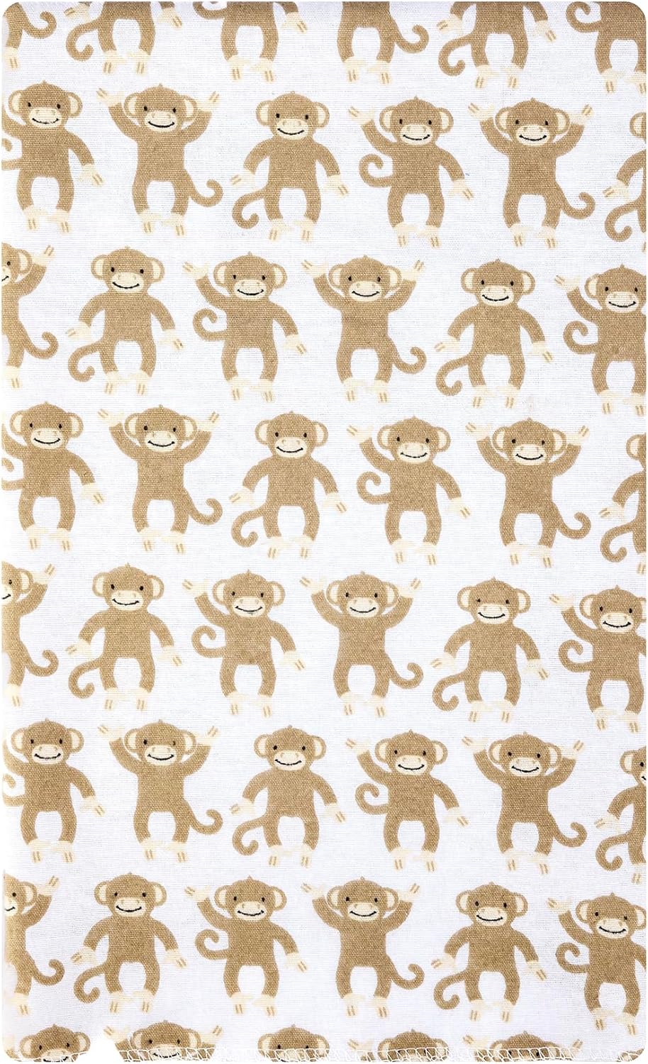 Hudson Baby Infant Boys Cotton Flannel Burp Cloths 10-Pack, Monkey, One Size