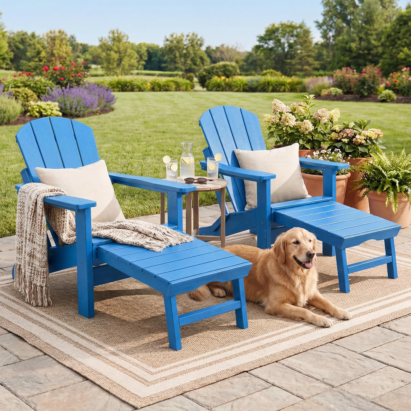 Amazon.com: PASAMIC Folding Adirondack Chairs Set of 2 with