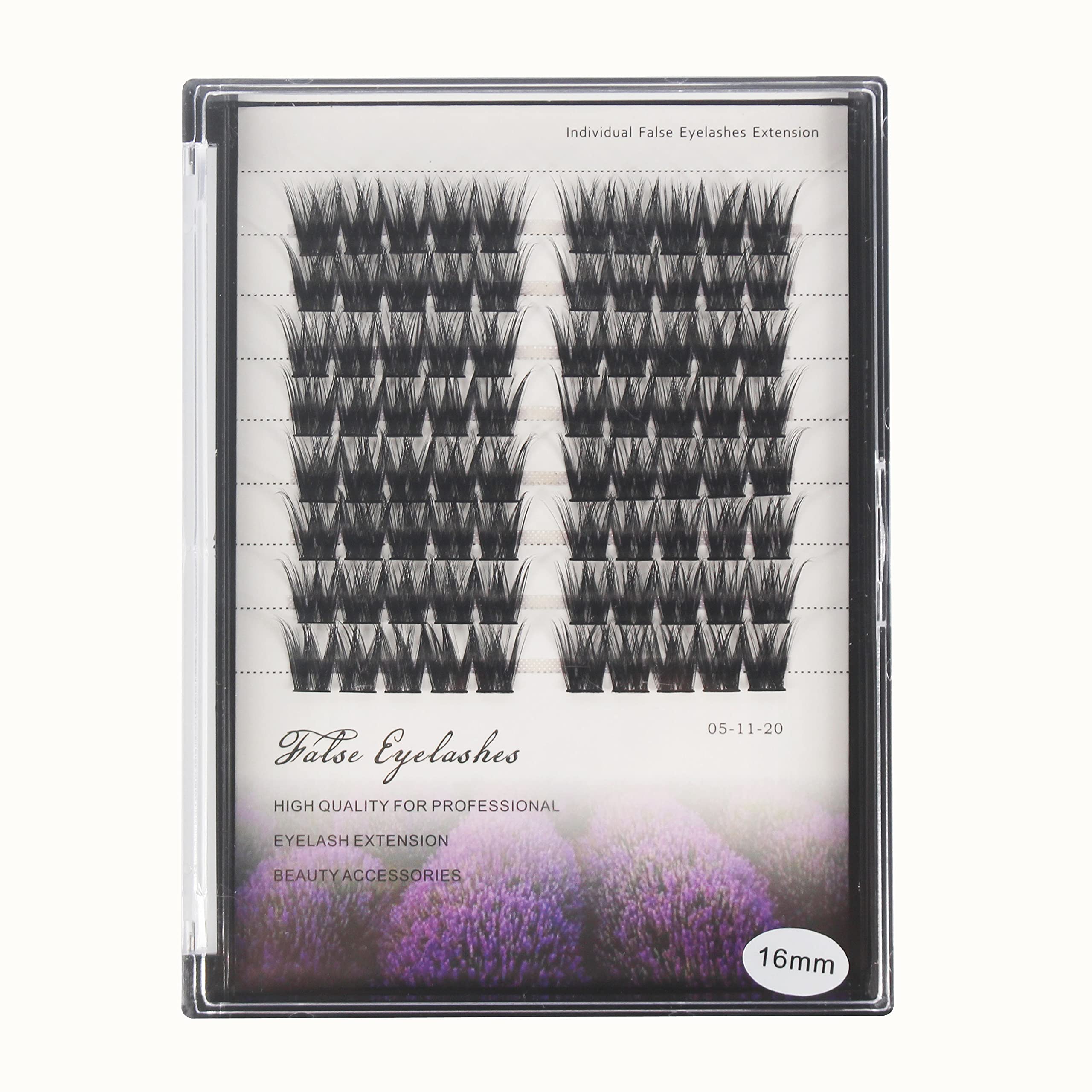 Large Pack -80 Clusters Thickness 0.07mm D Curl Individual False Eyelashes DIY Lashes Extesnions Dramatic Look Makeup Volume Eye Lashes Extensions Wide Stem (12mm)