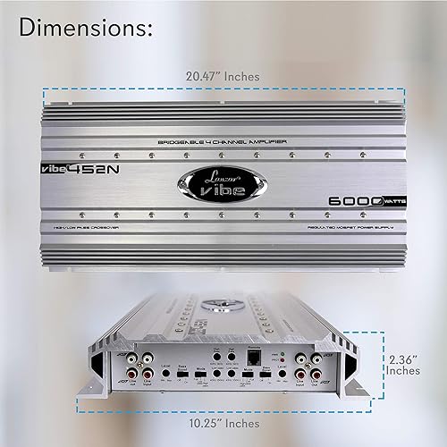 Miniatura 4 de Lanzar Audio para coche, Amplificador de audio para automóvil, Amplificador estéreo para automóvil, 6,000 vatios, 4 canales, amplificador Mosfet,