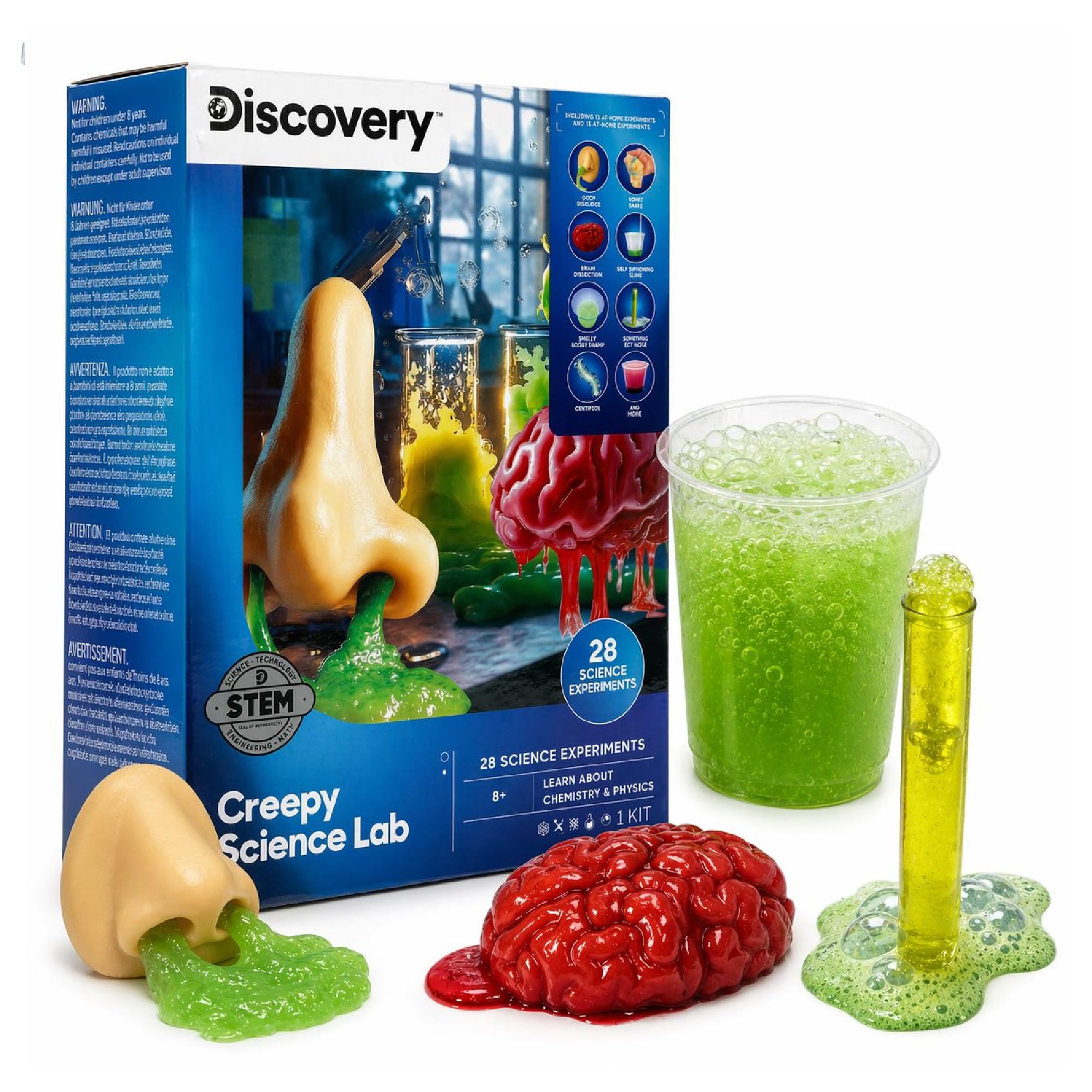 Discovery Creepy Science Lab for Kids, 28 Experiments, Ages 8+