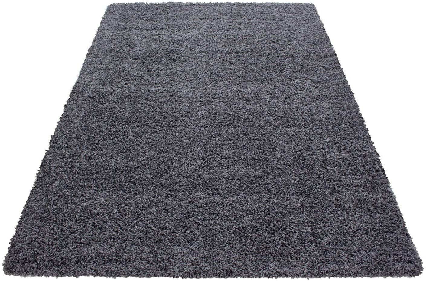 LG TRADERS LIMITEDShaggy Rug, Modern Rugs, Small, Medium, Large, Extra Large Size, Rectangular Soft Touch Thick Pile Area Rugs Living Room, Rugs for Bedroom Non Shedding (Dark Grey, 80x150 cm)