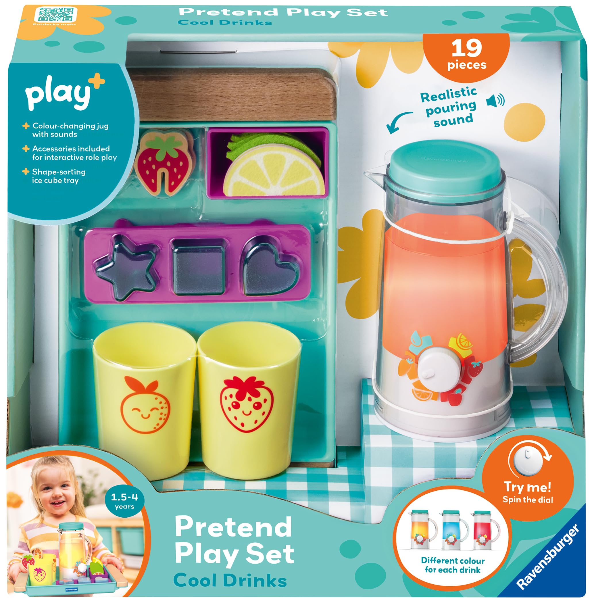 Ravensburger Play+ Infant & Toddler - Pretend Play Set Cool Drinks Educational Toys Age 18 Months And Up Toys and Gifts