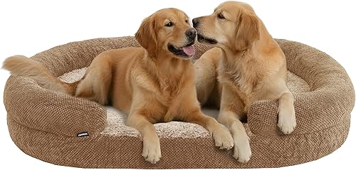 Cama XXL para perros extra grandes  Sofá ortopédico de espuma para huevos con relleno, 4.7 pulgadas de grosor, funda extraíble lavable, sofá cama de