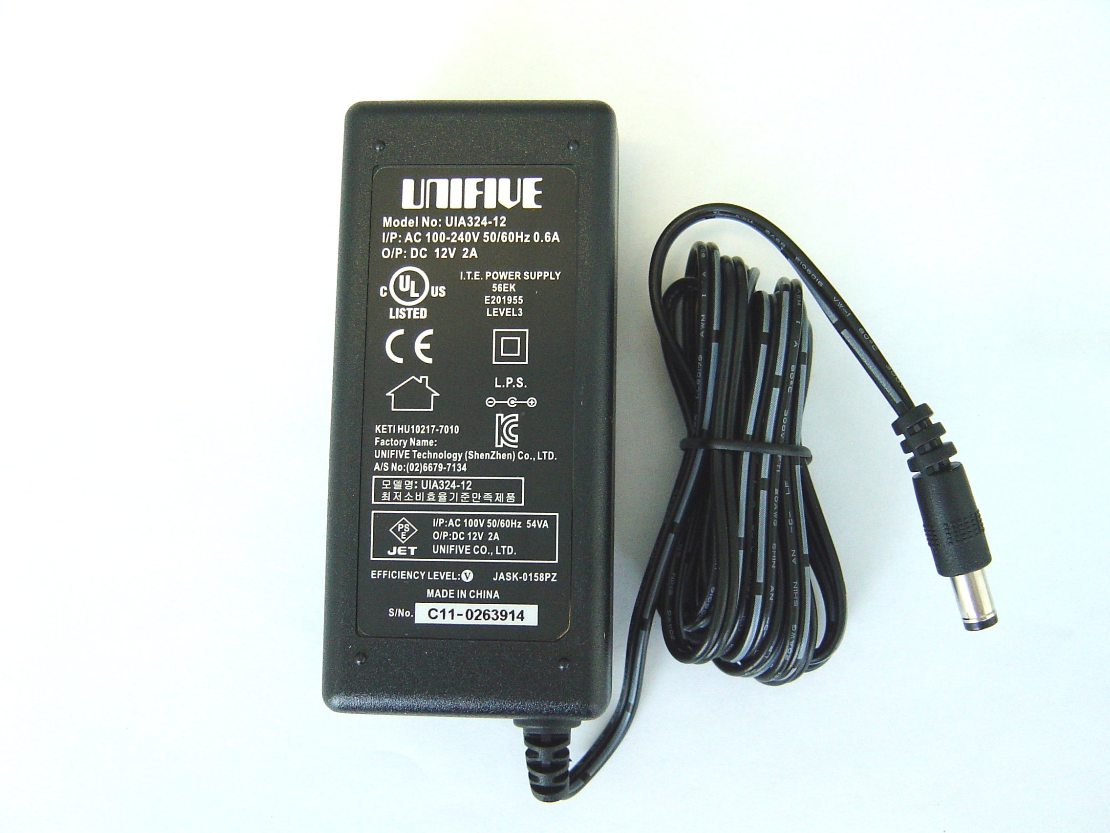 UNIFIVE UC120-120-12 ACアダプター 120W Amazon | ユニファイブACアダプター UIA324-12 (PL03B) ACコード付き