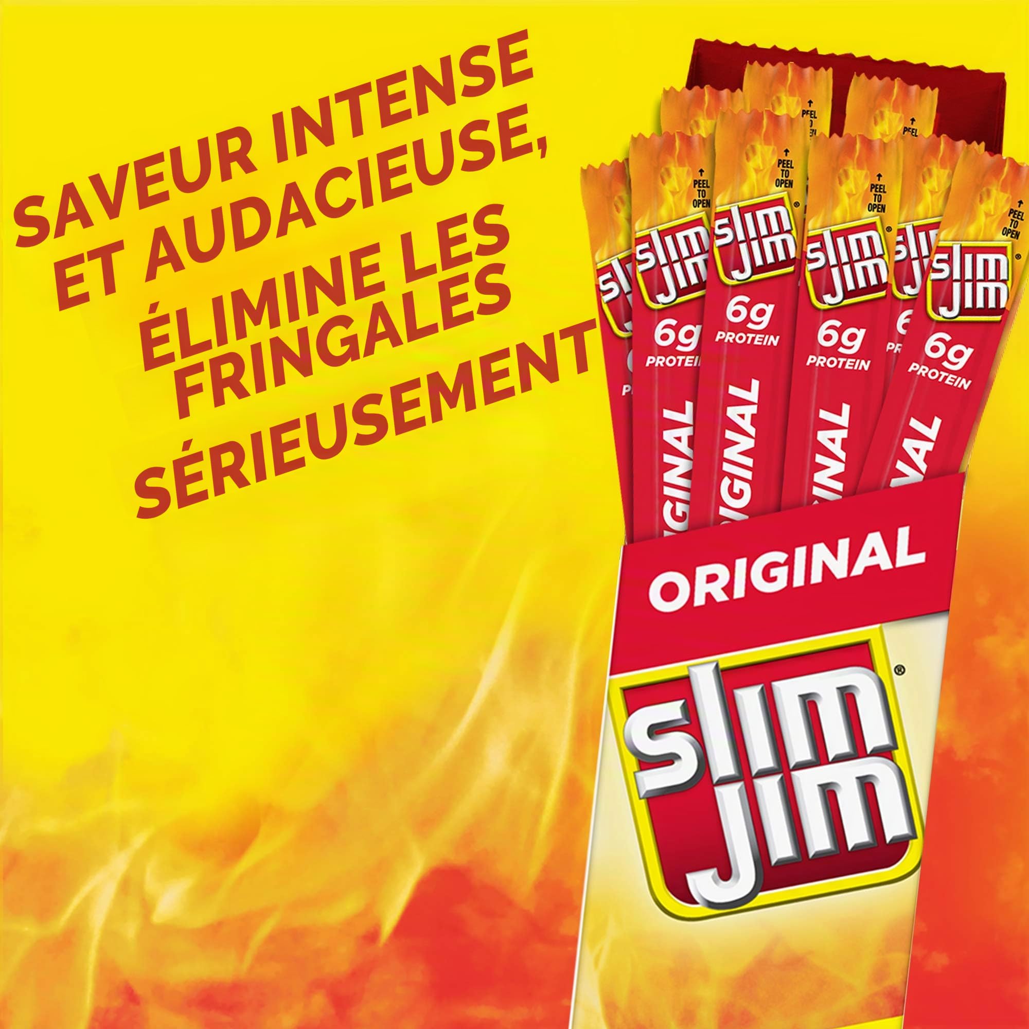 Slim Jim Giant Smoked Snacks, Original, 0.97-Ounce Sticks (Pack of 24)