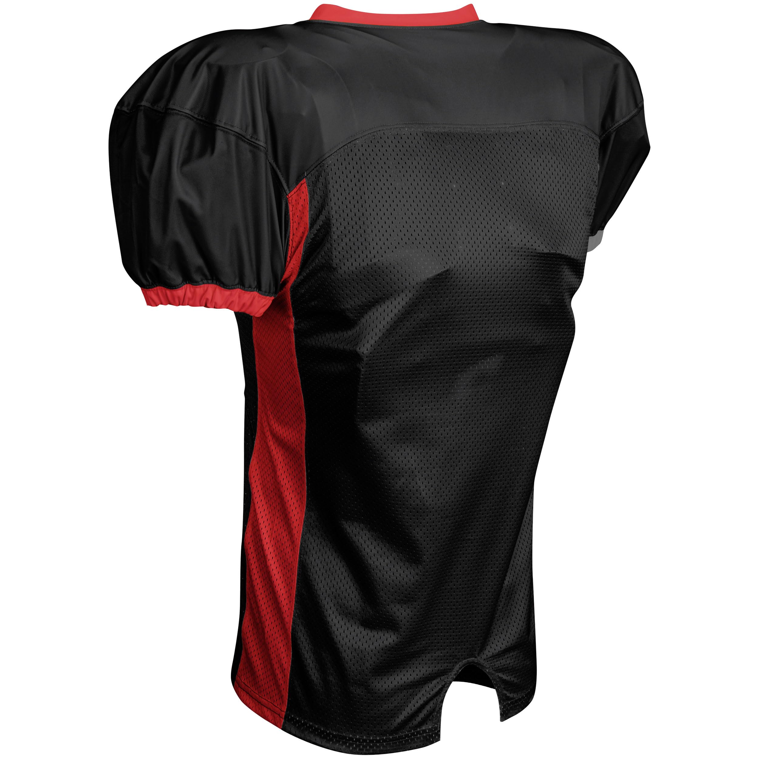 CHAMPRO Men's Standard Adult Blitz Football Jersey, Black, Scarlet
