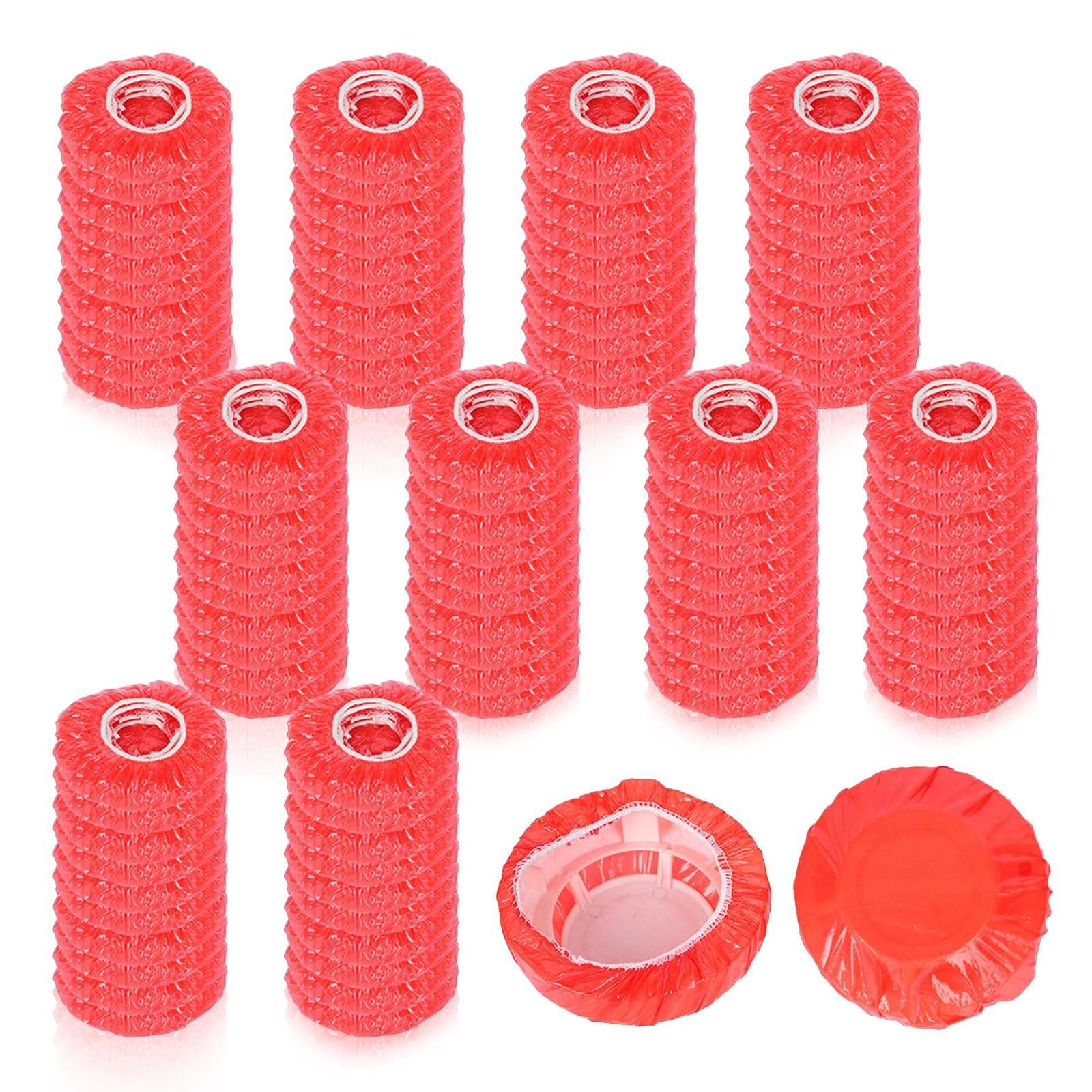 GYIOFAI 100 Pcs Smoke Detector Cover, Smoke Alarm Dust Cover, Fire Alarm Dust Covers, Fire Alarm Cap, Smoke Detector Dust Cover, Reusable Dust Covers for Commercial Building Or Home Use (Red)
