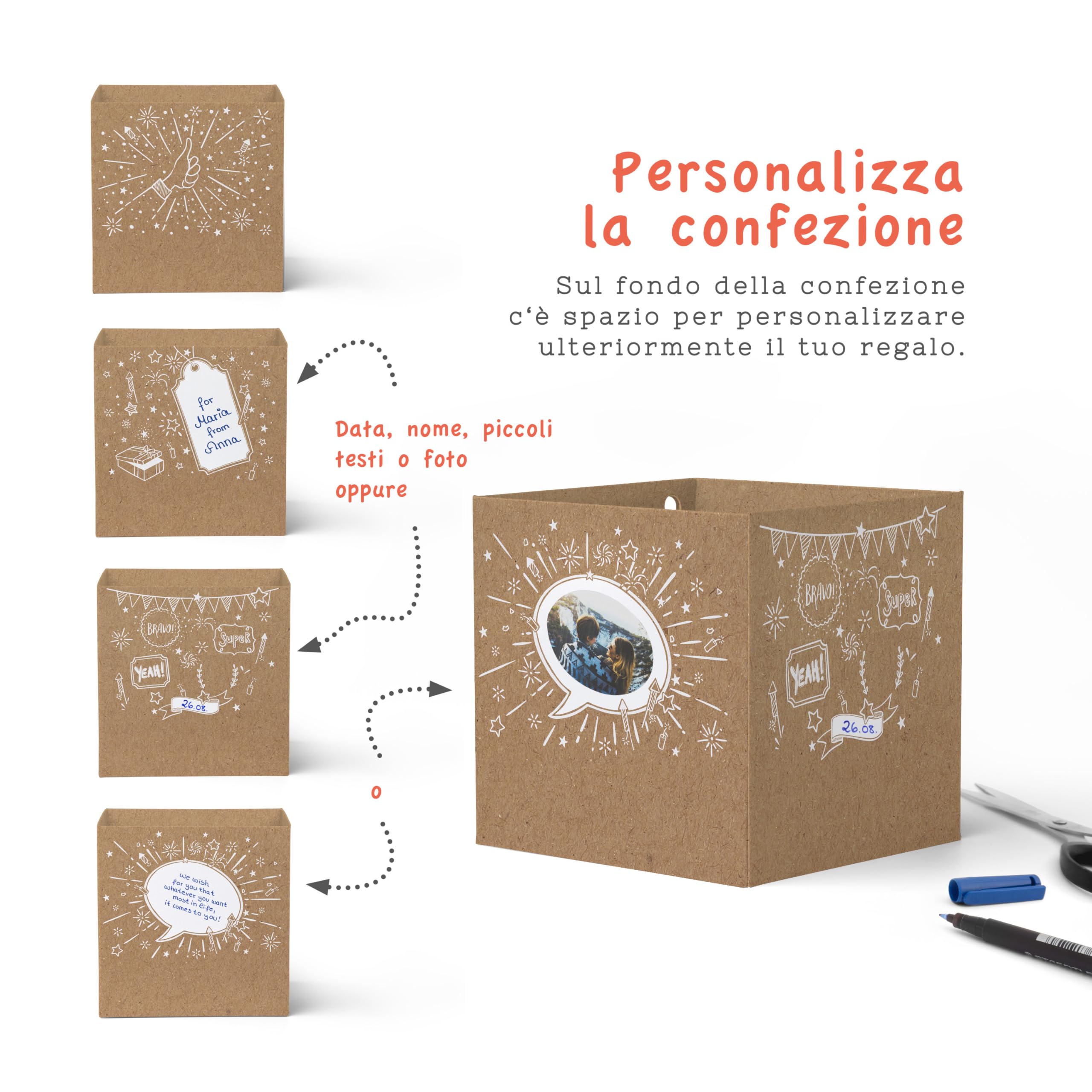 SURPRISA Confezione regalo, regalo per denaro, buoni per matrimonio, San Valentino, anniversario di matrimonio, puzzle