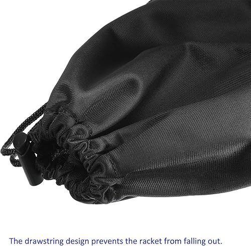 Miniatura 5 de M METERXITY 2 Pack Badminton Racquet Bag - Velvet Cloth Racket Drawstring Bag Racket Storage Bag, Apply to Men Women Beginner (28.3 x 8.7 Inches,