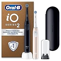 Oral-B iO Series 2 Spazzolino elettrico DUO Pack, Night Black/Calm Pink