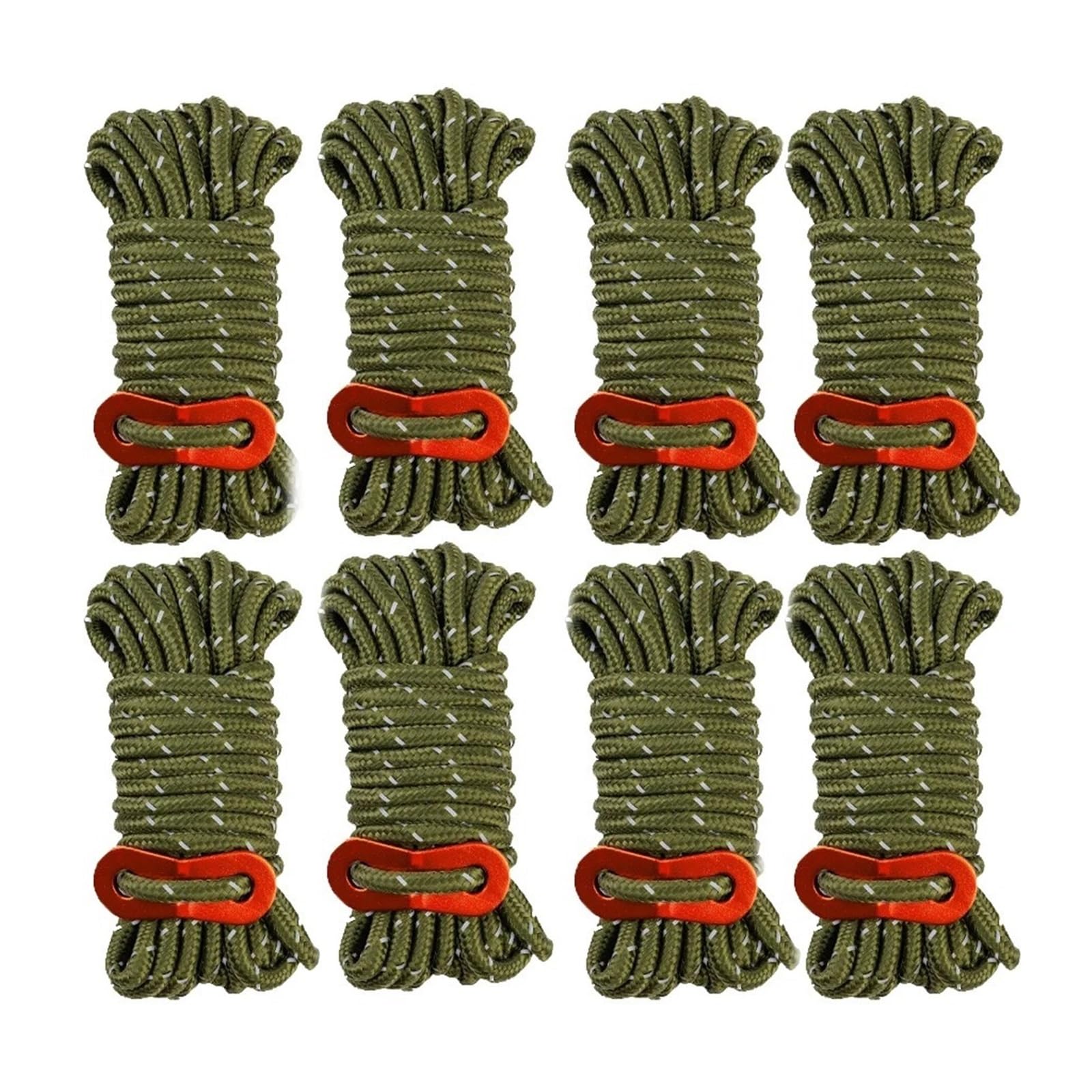 Guy Ropes Reflective Tent Guyline Ropes With Tensioner Adjuster Outdoor Rock Climbing Rescue Rope For Camping Hike Climb Tarp Canopy