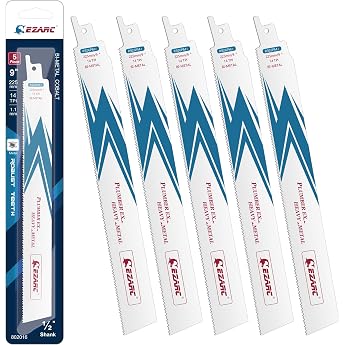 EZARC Reciprocating Saw Blade Heavy Metal Cutting 225mm 14TPI R926PM+ 5-Pack