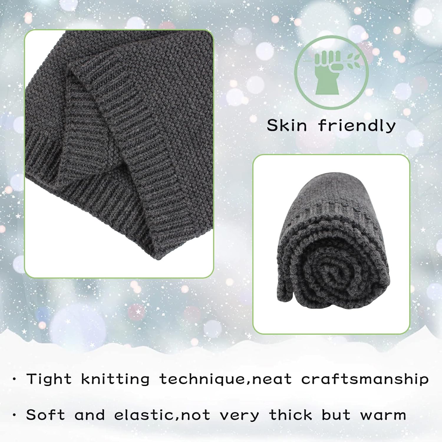 Peecabe Baby Boys Knitted Scarves Warm Toddler Girl Infinity Scarf Kids Soft Chunky Neck Warmer for Fall Winter - Image 3