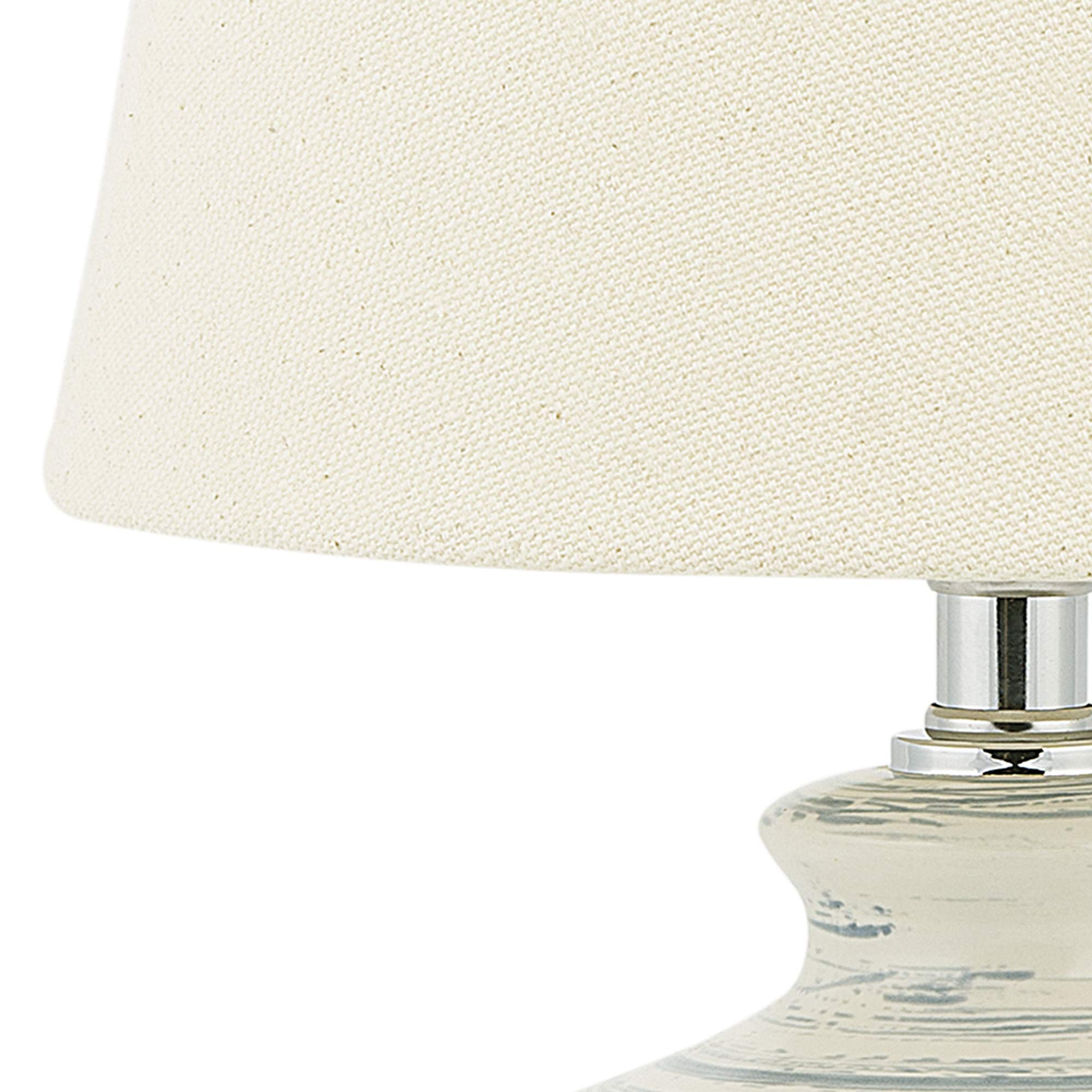 Lámpara de mesa de cerámica beige claro azul claro 35 cm pantalla de tela Rosanna
