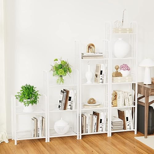 Miniatura 9 de Estantería de almacenamiento independiente para sala de estar, dormitorio, cocina, resistente a la corrosión, fácil de montar, organizador