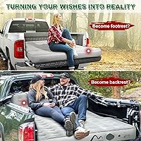 Vista 6 de Colchón de cama de camión extensible para portón trasero con bomba incorporada, colchón de aire para cama de camión resistente, para 5.5-5.8 pies