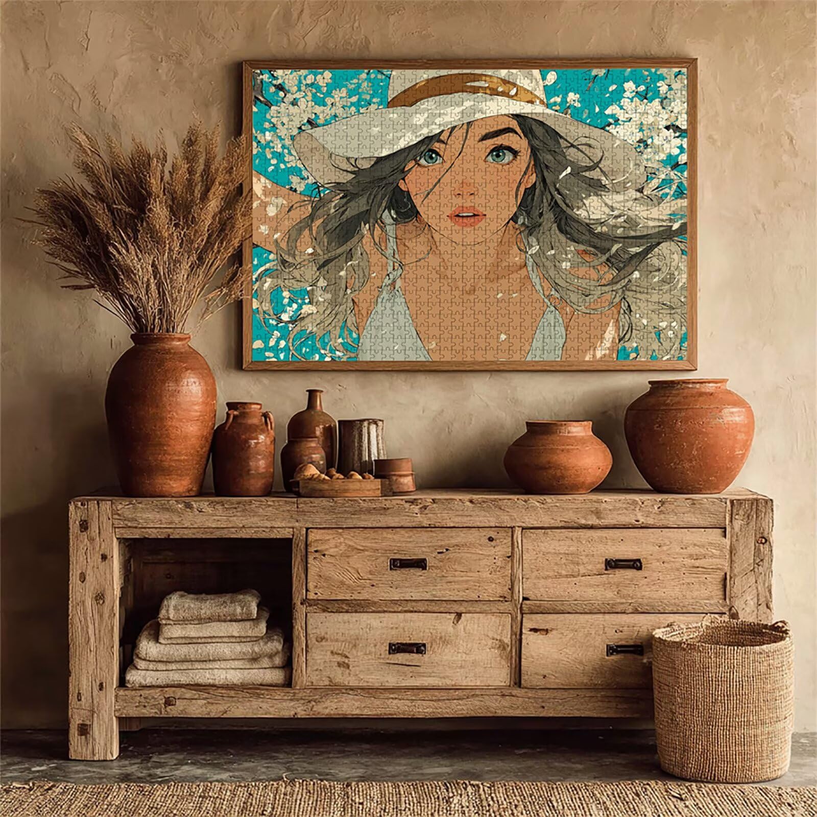 Puzzle 2000 elementów dla dorosłych i kobiet, drewniane puzzle, 99 x 70 cm, dla mężczyzn, kobiet, starszych seniorów, części ściśle do siebie pasują, dekompresja, dekoracja ścienna, prezenty dla