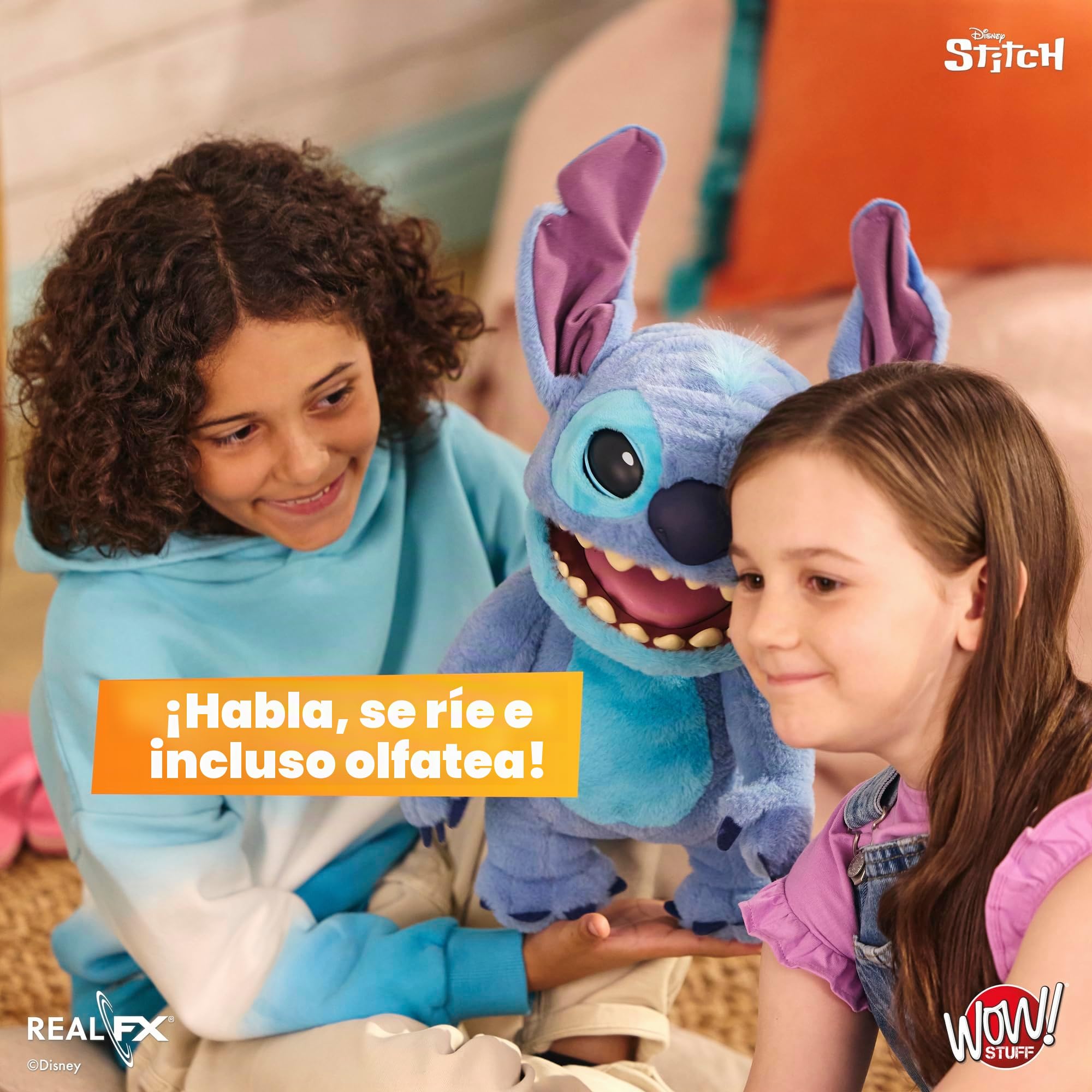 Wow! Stuff Disney Stitch Puppetronic de RealFX | con un Certificado Limitado de Primera edición | ¡Se ve, se Siente y Suena Real! | Lilo & Stitch de Disney | Más de 100 acciones y Sonidos | 18