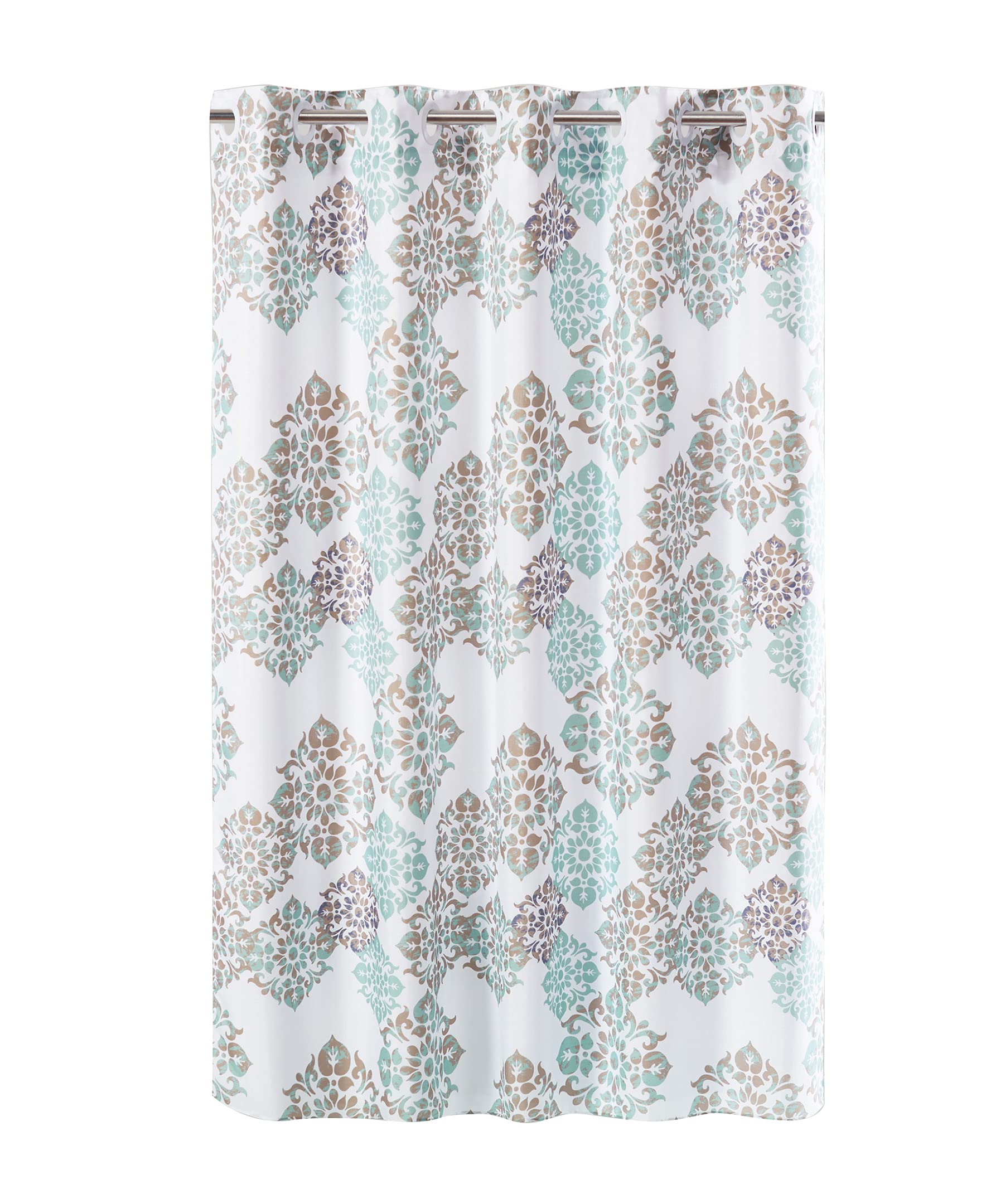 Hookless Alessandra Shower Curtain with Peva Liner, 71 X 74, Spa
