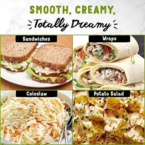 Miniatura 4 de Chosen Foods Mayonesa clásica 100% a base de aceite de aguacate, sin gluten ni lácteos, baja en carbohidratos, apta para dieta cetogénica, mayonesa