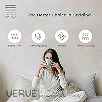 Vista 4 de Thread Spread Juego de 2 fundas de almohada 100% viscosa derivada de bambú, par de fundas de almohada para almohadas estándar/Queen, sedosas