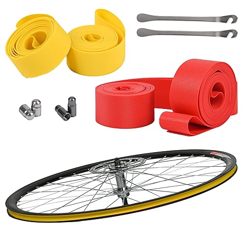 WINDIR 4 Pack Bicycle Rim Liner Strips, Nylon 26''700C27.5''24''20'' Bike Tire Liner Tape, Quality Tape Inner Tube Cushion Puncture for Mountain and