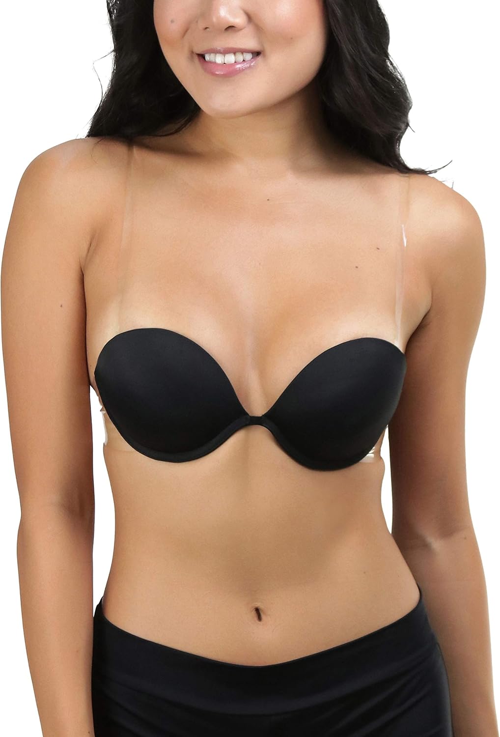 ToBeInStyle Women’s Deep Plunge U-Shaped V-Bra Convertible Supportive w/Padded Cups & Low Open Back - Image 4
