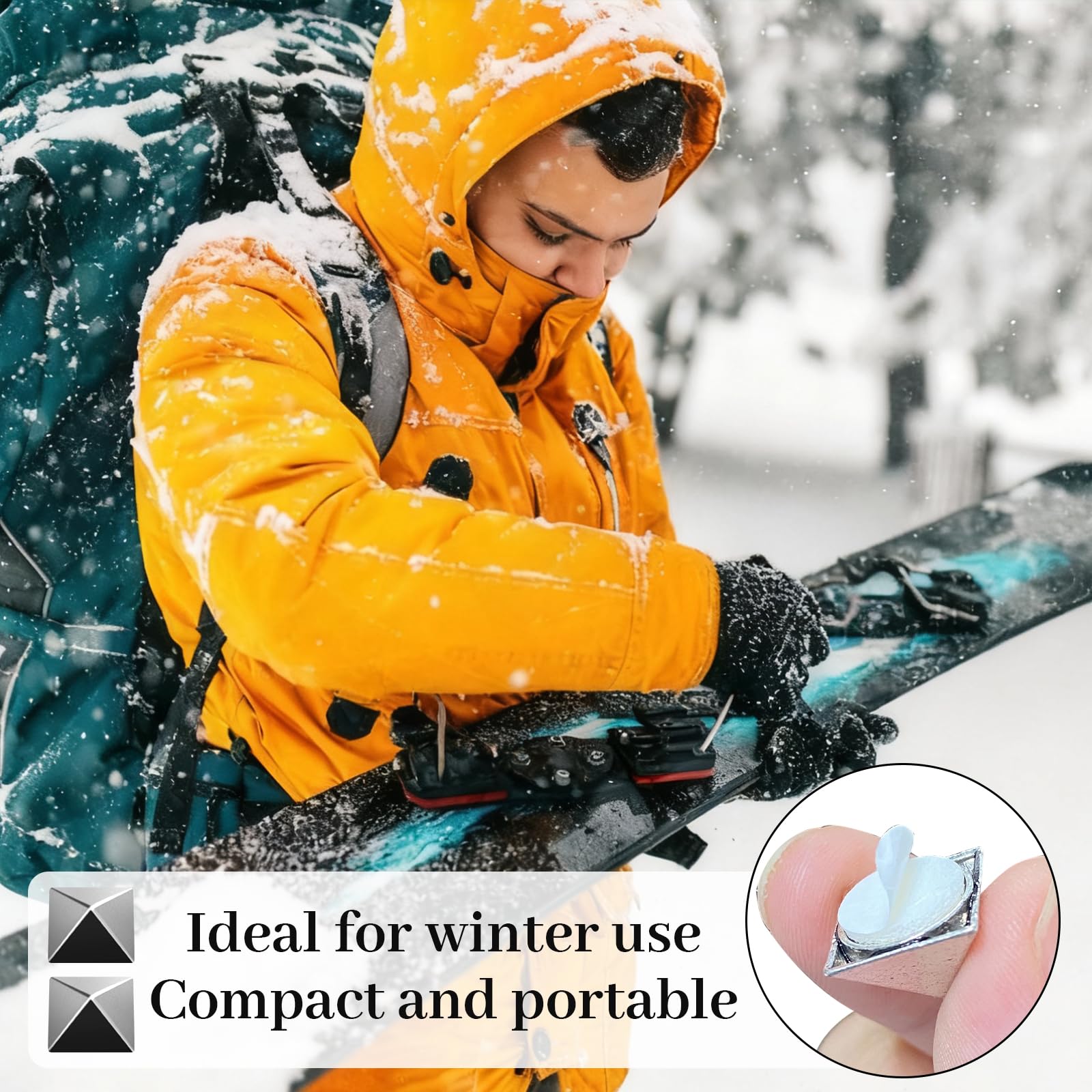 18 Pièces Pad Snowboard Antidérapant, Coussinet de Snowboard, Stomp Pad Autocollante, Offre Une Adhérence Supplémentaire Lors du Ski pour Hommes et Femmes