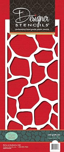 Miniatura 5 de Designer Stencils Plantilla de pastel de piel de jirafa, beigesemitransparente