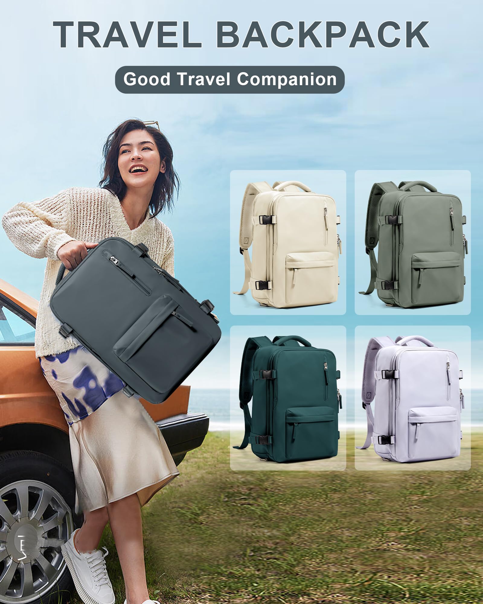 Borse da Cabina per Ryanair 40x20x25 Bagaglio a Mano Zaino Borsa Zaino da Viaggio, Zaino da trekking,da uomo, zaino casual per laptop da 14 pollici per scuola con porta di USB