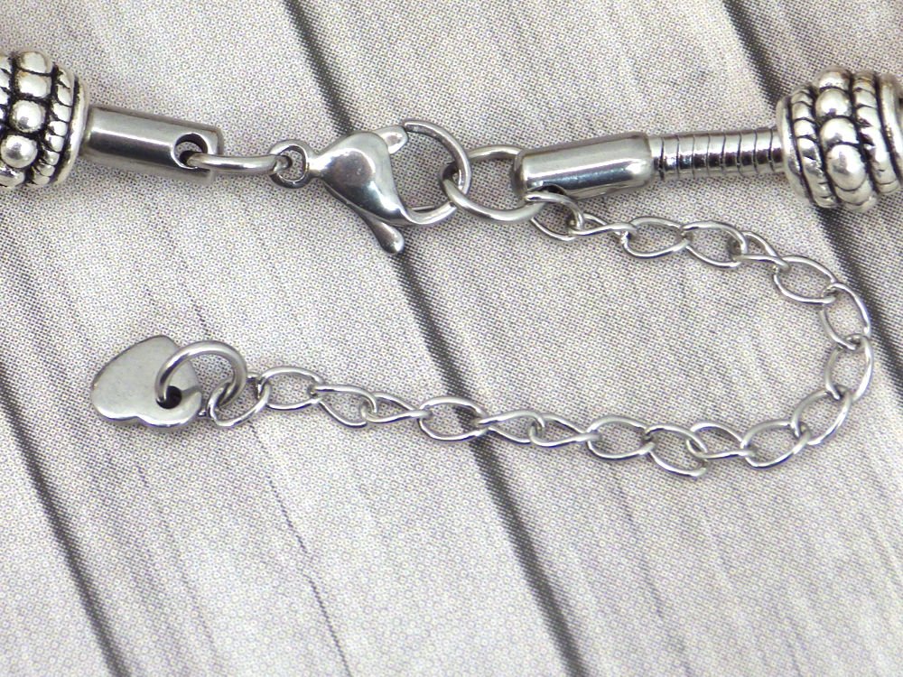 Pulsera de Charms de mujer Thurcolas Modelo Manhattan Acero Inoxidable con Cuentas de color Oro en Vidrio