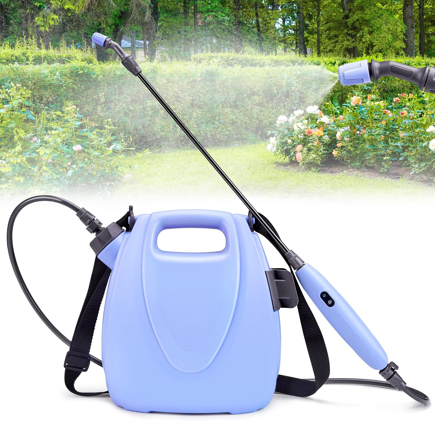 HIRALIY Battery Powered Sprayer 1.35Gallon, Garden Sprayer