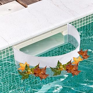 Berlune Pool Skimmer Guard Pool Skimmer Net Swimming Pool Leaf Skimmer Net Pool Leaf Net for Inground Above Ground Vinyl Lined or Fiberglass Pools Only Leaf Protection, Cleaning Floating Debris, White