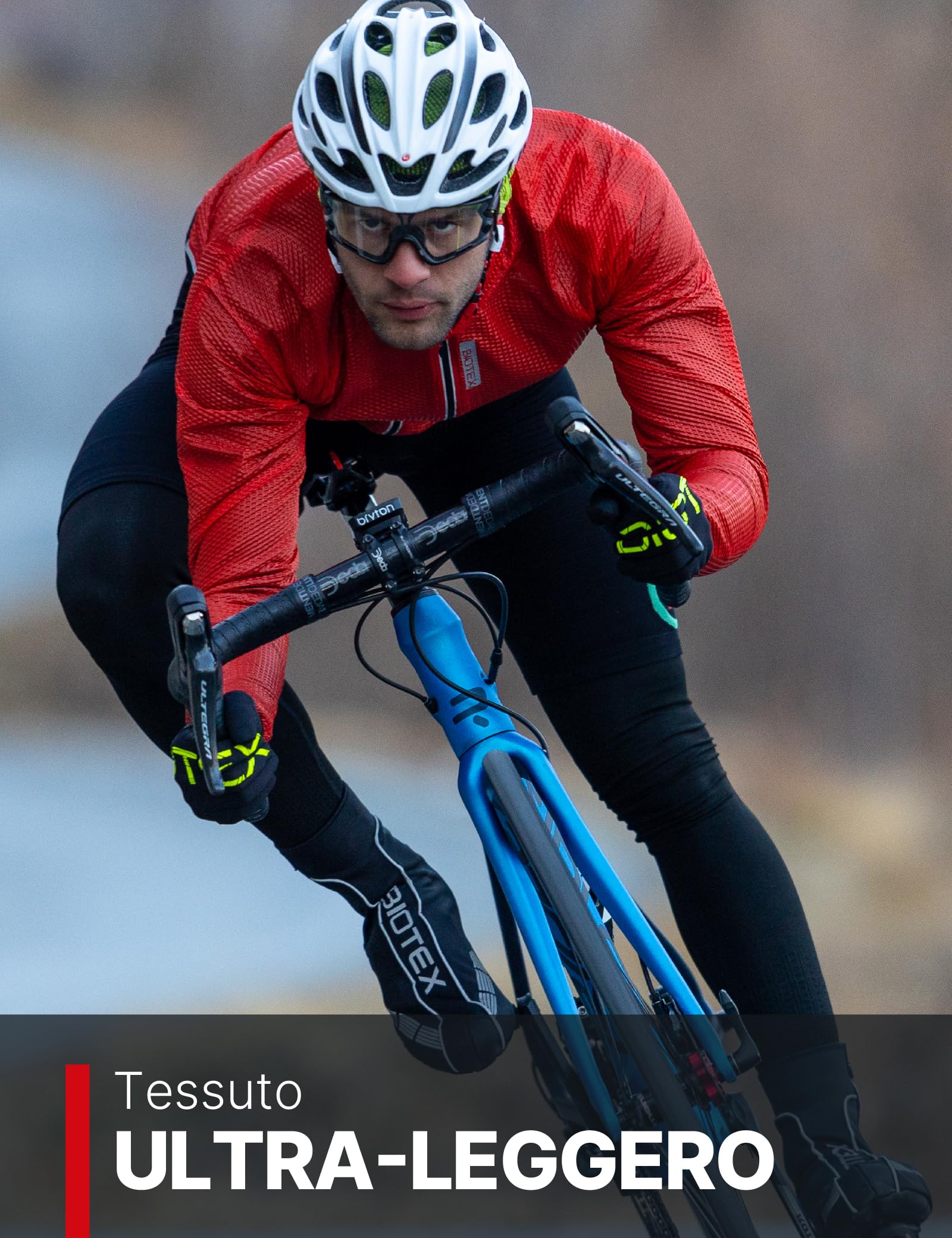 BIOTEX Mantellina Windjacket 3D BOLLE Unisex, Anti-vento e Ultra-Leggera, per Ciclismo e Running