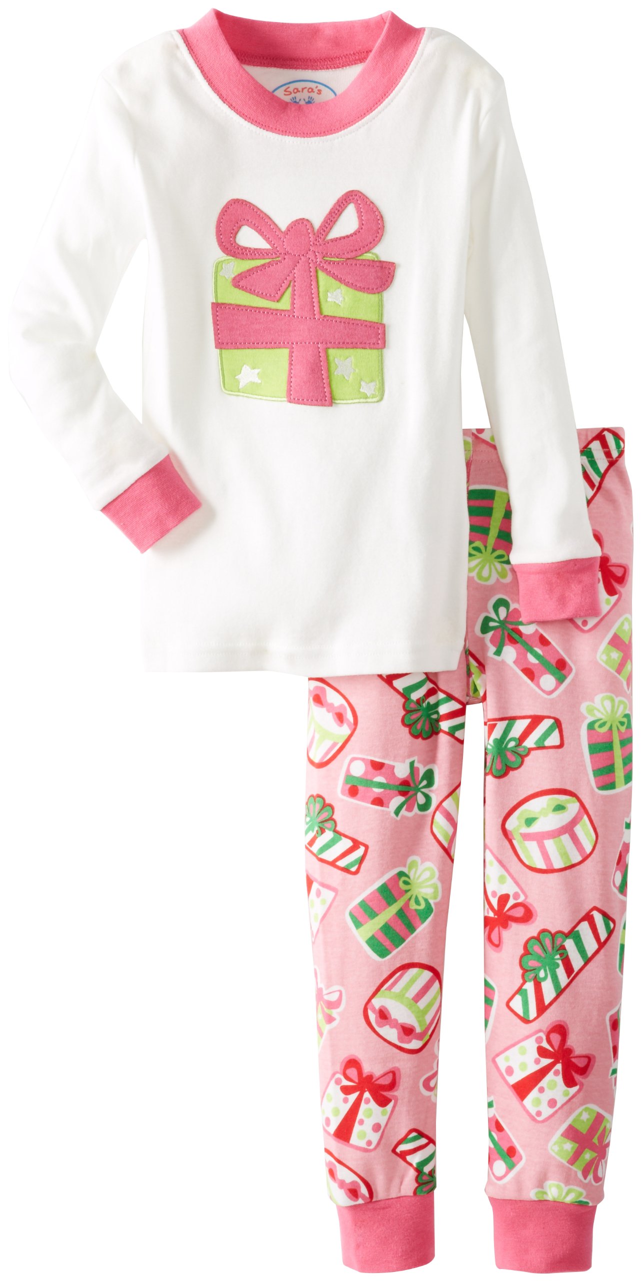 Sara's Prints Girls' Long John Pajamas