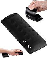 Vista 9 de i-Rocks Reposamuñecas para teclado de espuma viscoelástica, reposamuñecas que reduce el dolor para teclado de computadora, base de goma