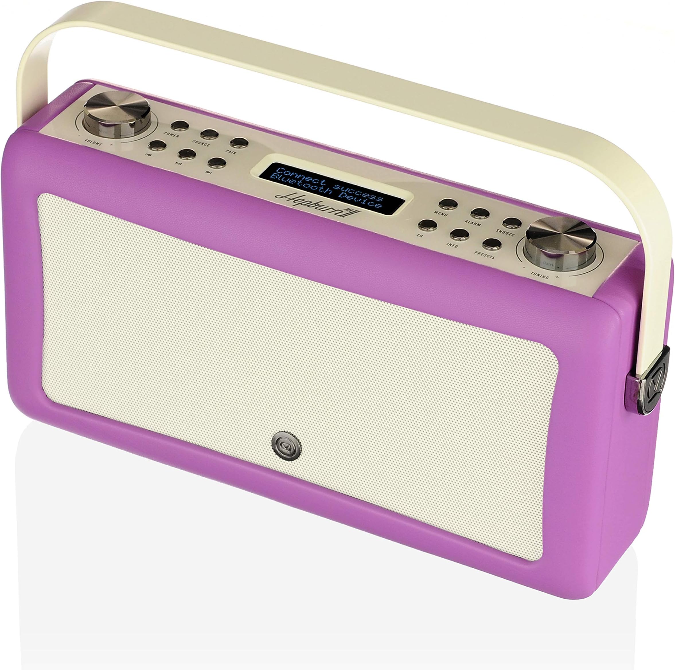 VQ Hepburn Mk II DAB & DAB+ Digital Radio with FM, Bluetooth & Alarm Clock – Radiant Orchid