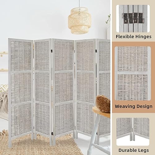 Miniatura 3 de Divisor de habitación de 6 paneles totalmente ensamblado separadores de habitación de madera de 56 pies separadores de habitación y pantallas