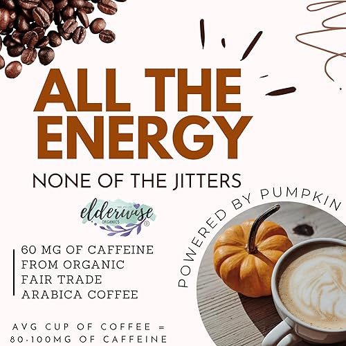 Miniatura 5 de Elderwise Organics Café con leche con especias  Desarrollado por calabaza y hongos  Musgo marino, Chaga, melena de león, Reishi  8 porciones - Café