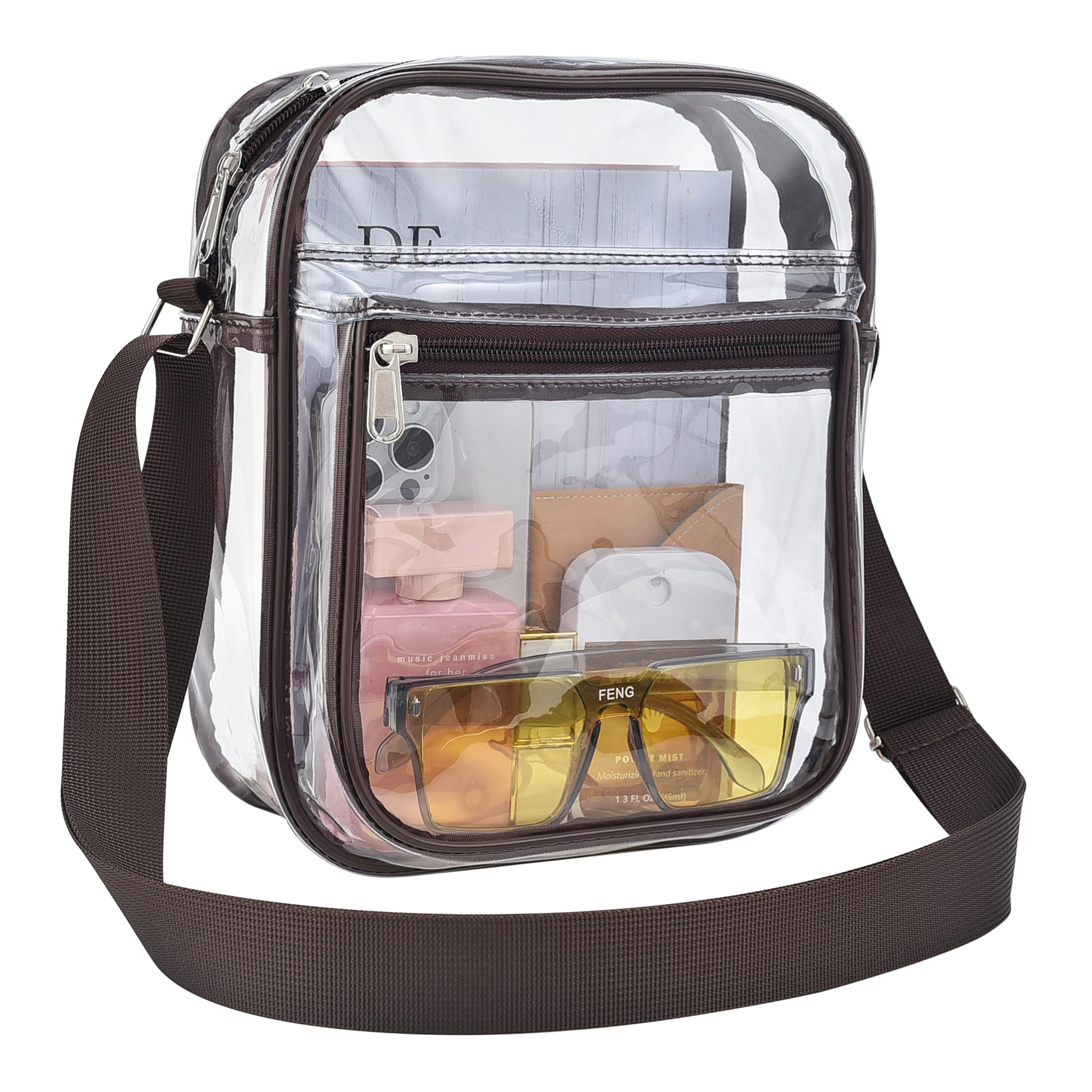 USPECLARE Clear Bag Stadium Approved Clear Messenger Bag for Men and Women