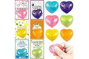 Valentines Day Stress Balls and Cards for Kids Classroom Favors