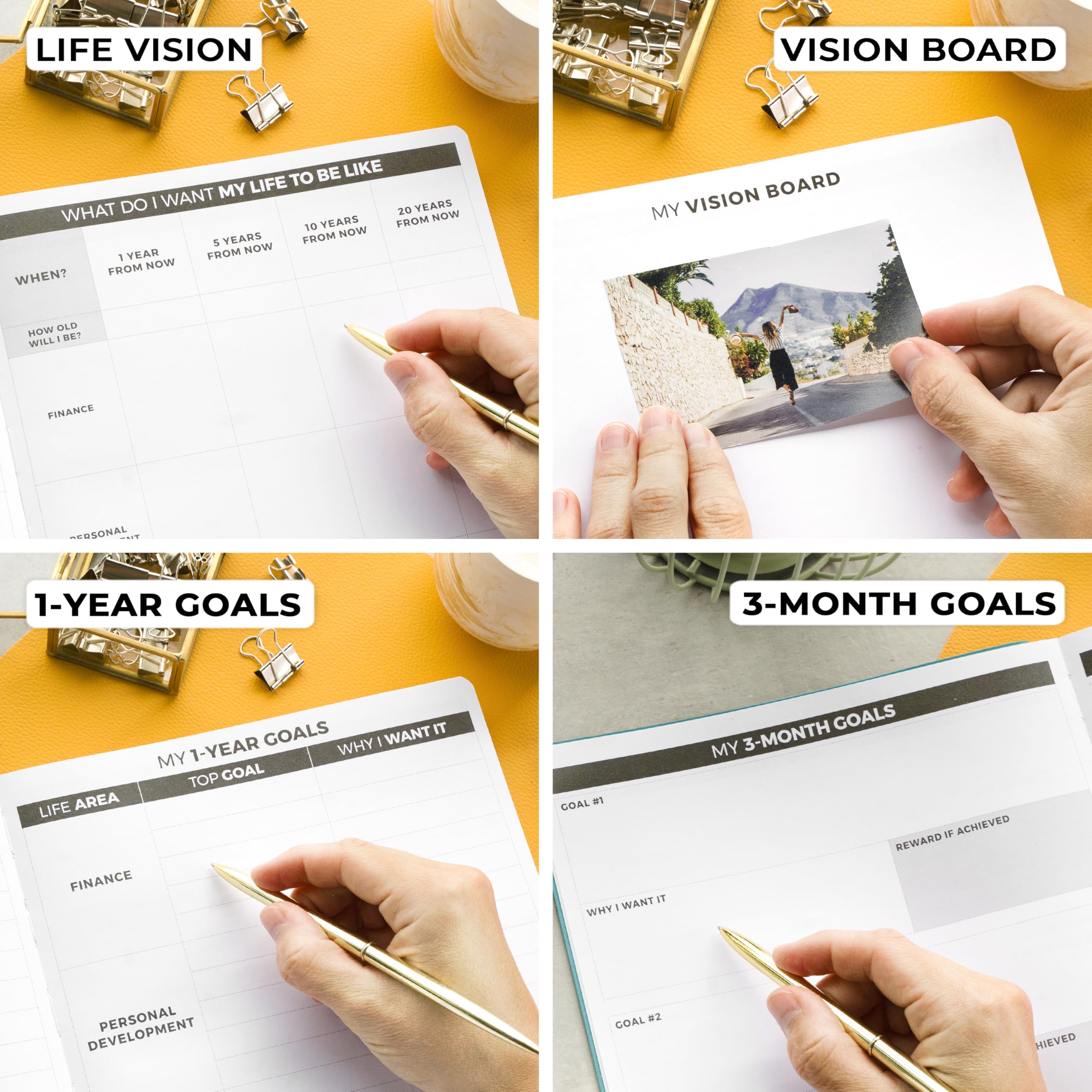 Clever Fox Planner PRO - Planner Settimanale/Mensile. Per aumento della tua produttività, Gestione del Tempo e raggiungere i tuoi obiettivi - Organizer, dura 1 anno - A4, Senza Data - Aquamarina
